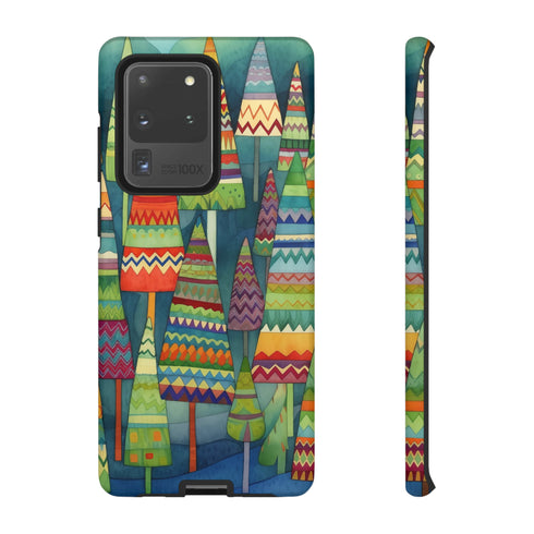 Knitted Christmas Trees - Impact Resistant Phone Case Samsung Galaxy S20 Ultra Matte